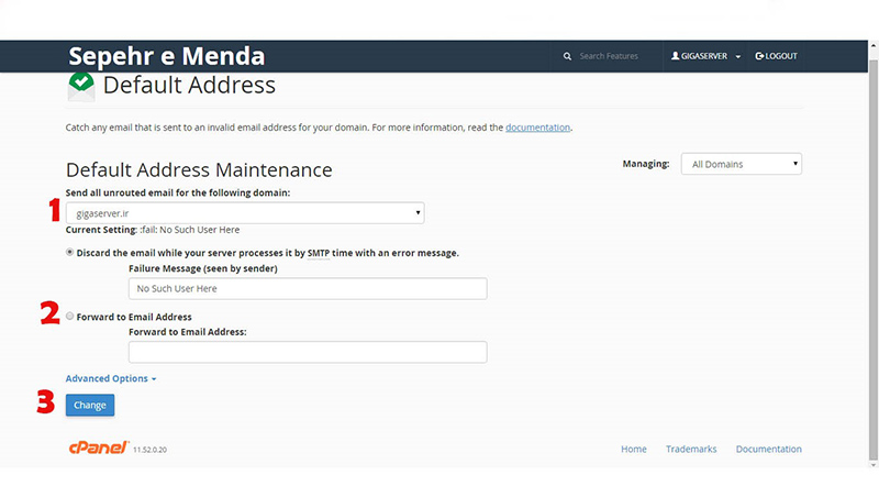 default address default address