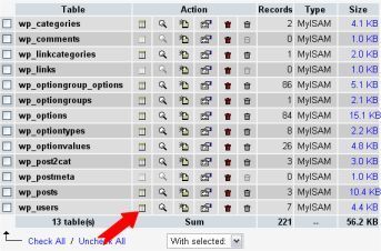 phpMyAdmin select users table alt text